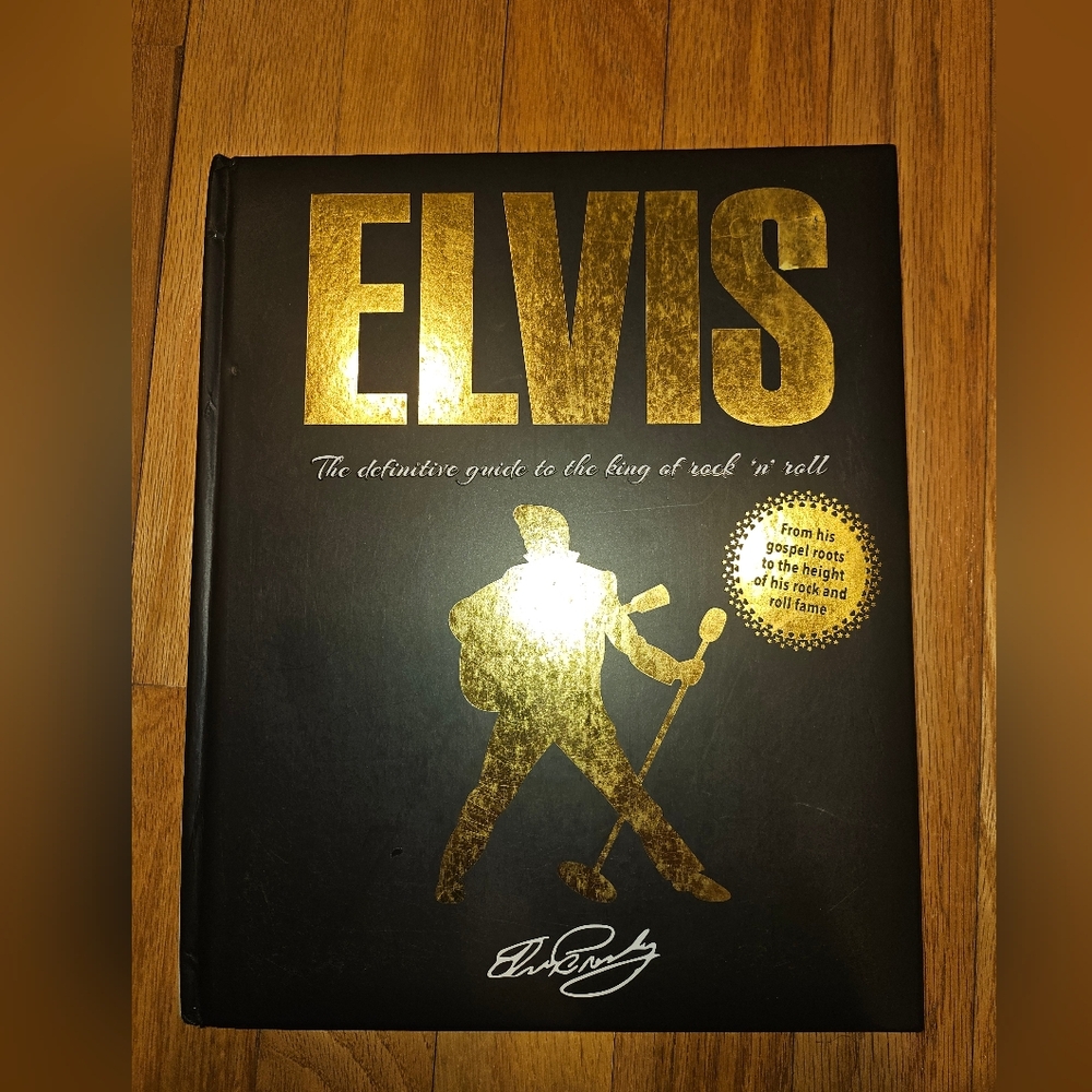 Elvis Hardcover Book with Gold Accents